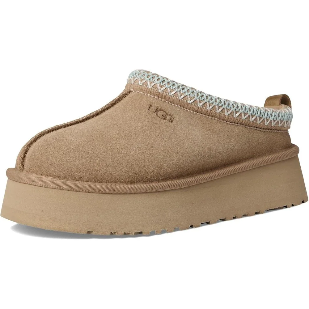 UGG Tazz II 1174471-SAN Slippers Women's 7 Sand Suede Round Toe Platform RHS7243 - Picture 3 of 12